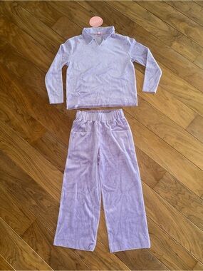 Bisby Lavender Velour Matching Set with Collar